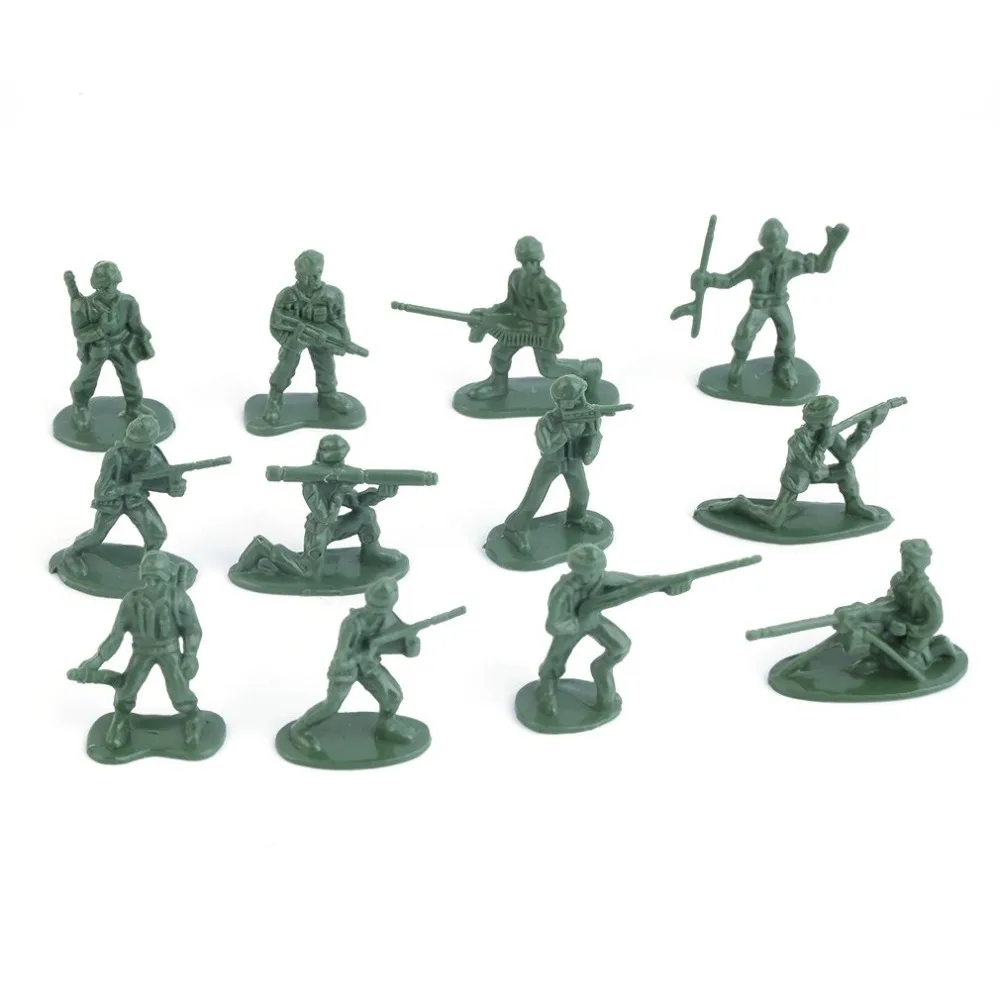 

100pcs/Pack Military Plastic Toy Soldiers Army Men Figures 12 Poses Perfect for gifts or Collection Good for Intelligence