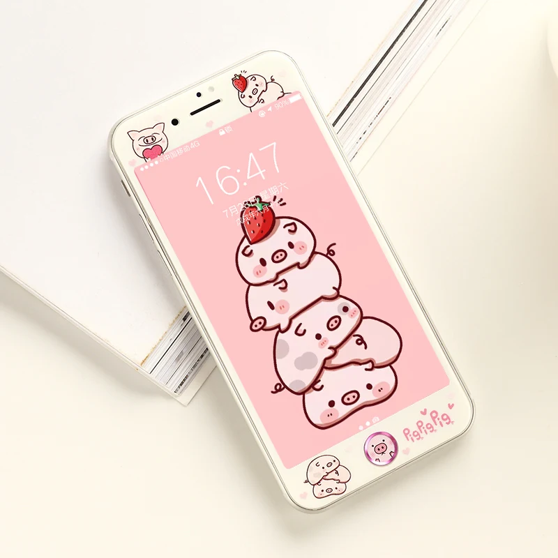 Милая Передняя пленка свиньи Для iPhone 8/7 plus мягкая защитная для экрана из