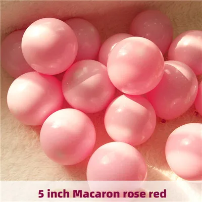 50pcs Rose Red 5 дюймов Макарон карамельный цвет натуральные латексные шары 50 шт. Воздушный Шар АРКА поставки на день рождения, свадьбу, вечеринку мини детские игрушки Воздушные шары JL0036 - Цвет: 50pcs Rose Red