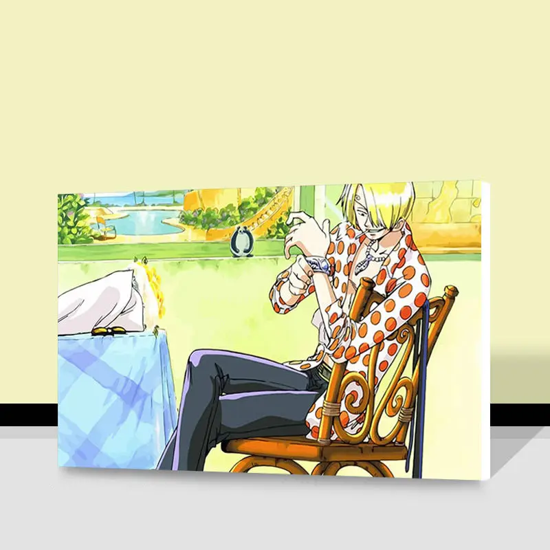 DIY oil painting One Piece digital paint by numbers Tony Chopper diy Roronoa Zoro Nami | Дом и сад