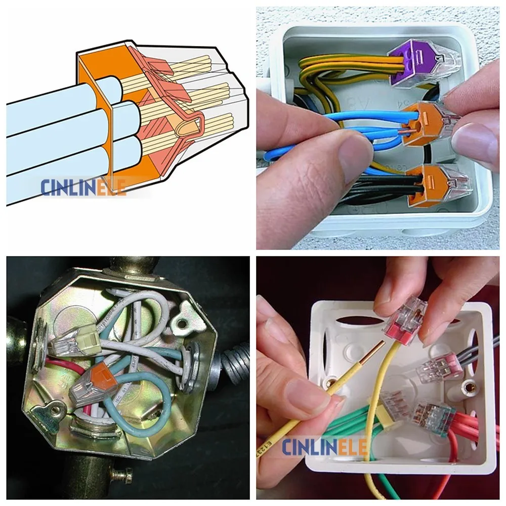 30 шт./лот быстрый разъем для провода клеммный блок с солнечным проводником