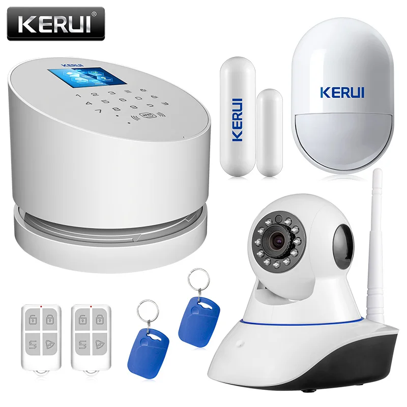 KERUI W2 wifi сетевая сигнализация IOS Android приложение дистанционное управление wifi GSM PSTN Охранная домашняя система охранной сигнализации - Цвет: KIT1