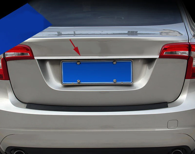 Отделка багажника автомобиля из нержавеющей стали для Volvo S60 2011-2016 Внешние
