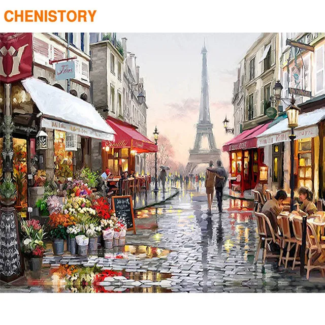 3 CHENISTORY, предварительно оформленный Лев, сделай сам, краска по номерам, животное, современная настенная художественная картина, Акриловая Краска на холсте для домашнего декора, произведение искусства - Цвет: 3