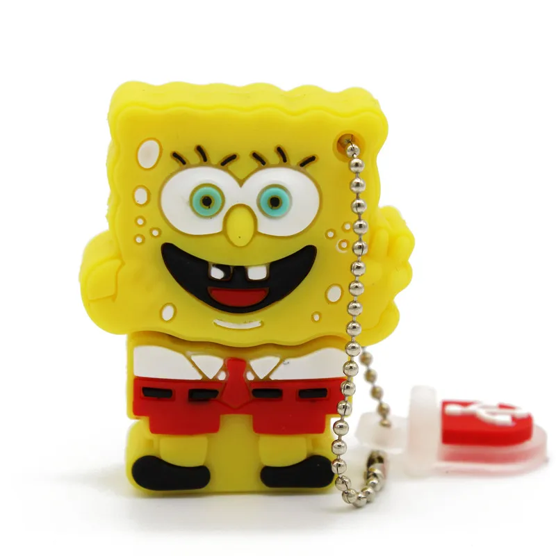 KING SARAS классный милый usb флеш-накопитель Губка Боб usb 2,0 4 ГБ 8 ГБ 16 ГБ 32 ГБ Флешка 64 ГБ - Цвет: W2