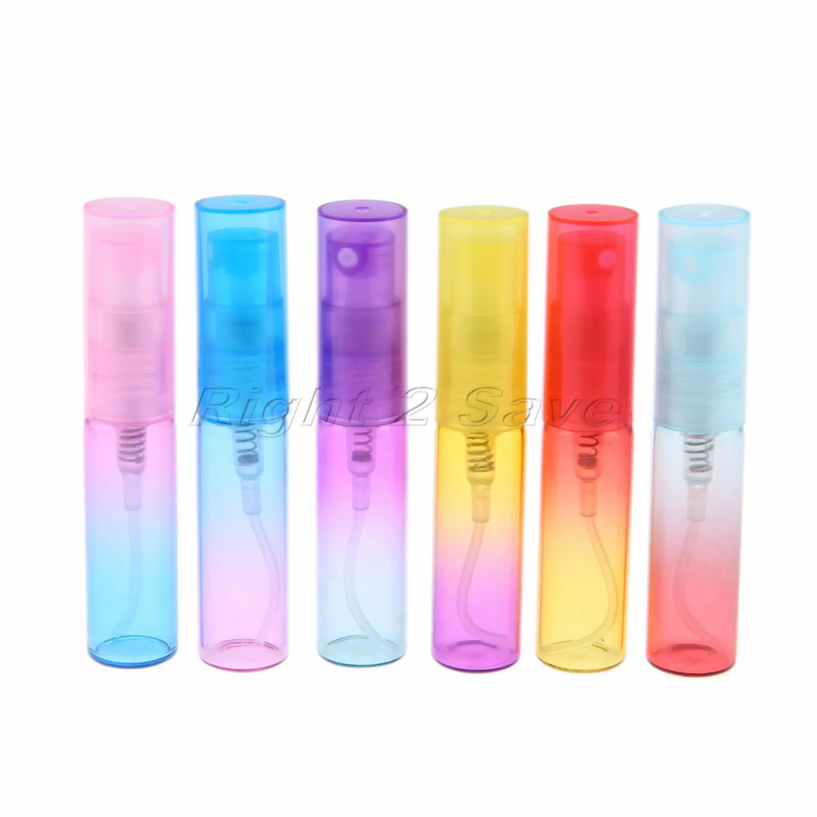 6pcs 4ml Glass Refillable Bottles Travel Portable Perfume Spray Makeup Pump Remover Mini Cosmetic Container Empty Atomizer Tube | Красота и