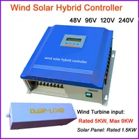 5000W 96V 120V 240V PWM system Wind Solar hybrid controller LCD display Solar Panel system application 1500W dump load resistor