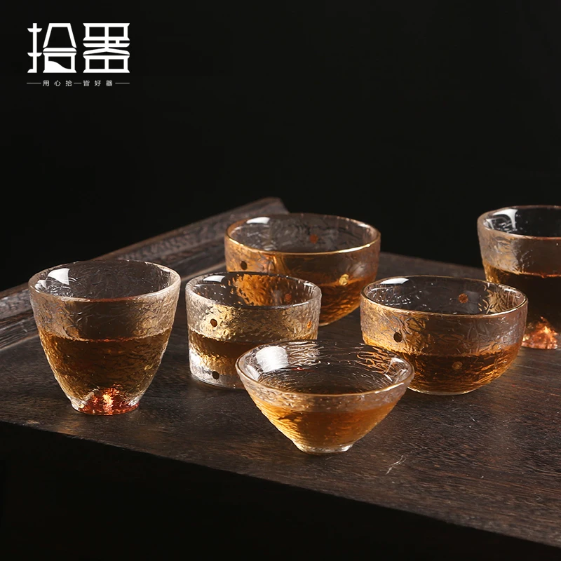 

Novelty New Heat Resistant Teacup Chinese Kung Fu Tea Set Clear Tea Cup Transparent Coffee Cup Home Office Drinkware Unique Gift