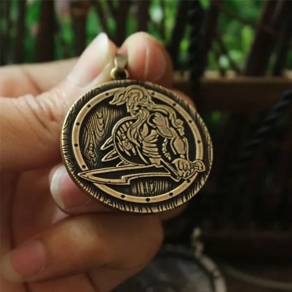 1 шт. Прямая поставка жесткое ожерелье с подвеской в стиле викингов Скандинавская