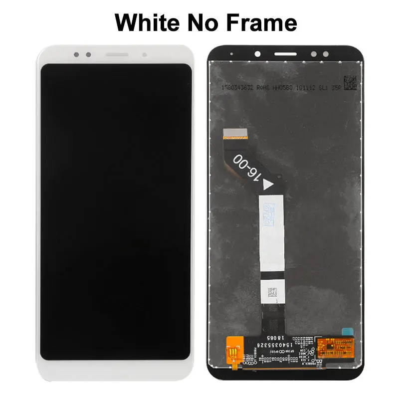 White No Frame Для Xiaomi Redmi 5 Plus ЖК-дисплей+ сенсорный экран с рамкой дигитайзер запасная сборка для Redmi 5 Plus lcd 5,99 дюймов+ Инструменты - Цвет: White No Frame