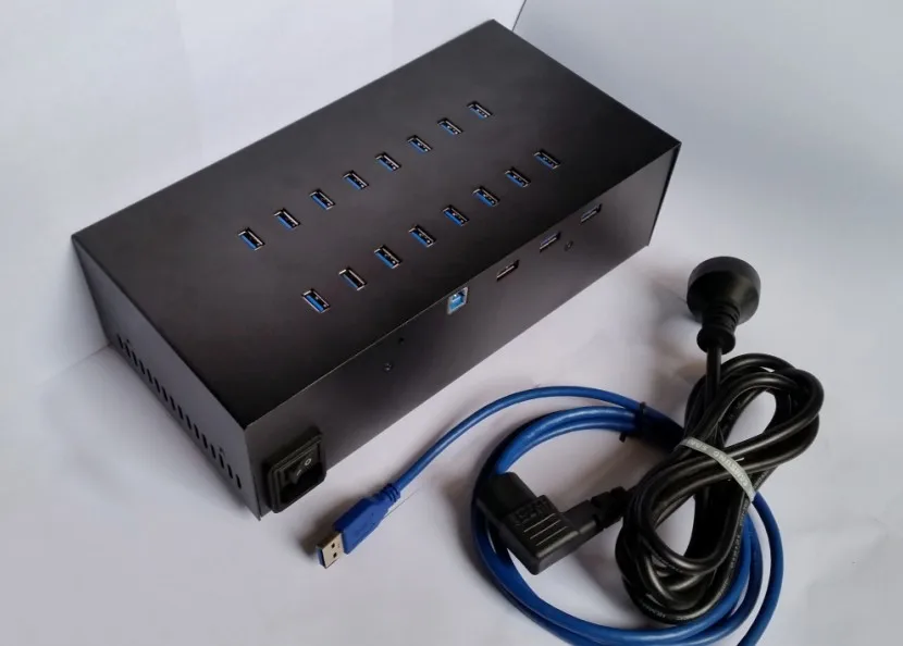 

DIPO 4/7/10/ 19 Port USB 3.0 HUB 5V 40A Power Adapter Hab High Speed USB Splitter for 3g router mining bitcoin Industrial grade