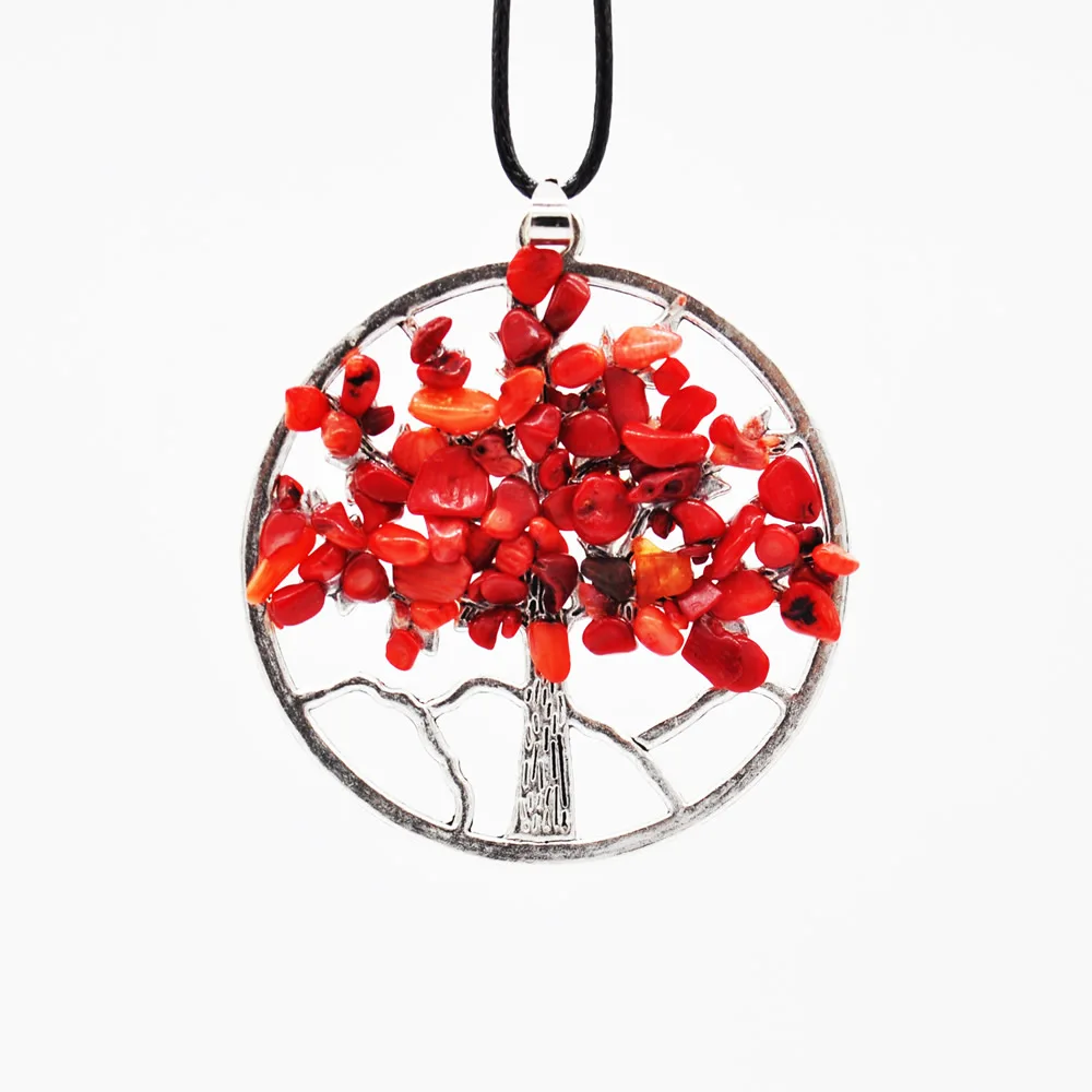 2017 новое Дерево жизни кварца драгоценный камень кулон ожерелье медный кристалл