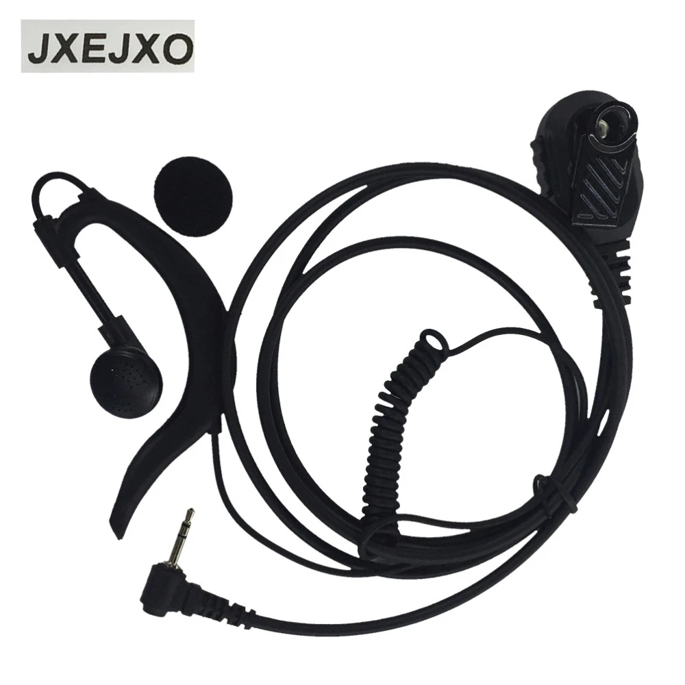 JXEJXO Новый 2 5 мм 1Pin G образный наушник гарнитура PTT MIC для Motorola Walkie Talkie T6200 T5600 MH370
