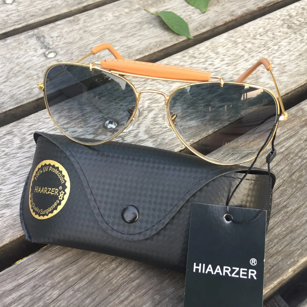 Высокое качество настоящие стеклянные линзы солнцезащитные очки es мужские