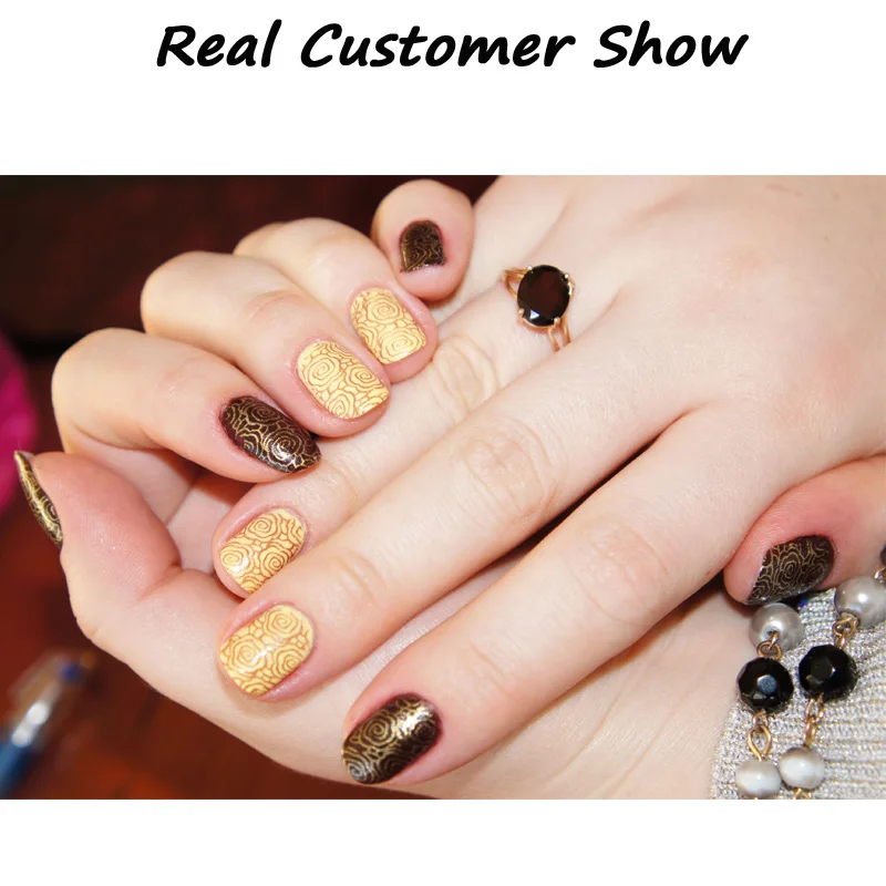 1 шт. черный цветок кружево пластины для стемпинга ногтей Нержавеющая сталь