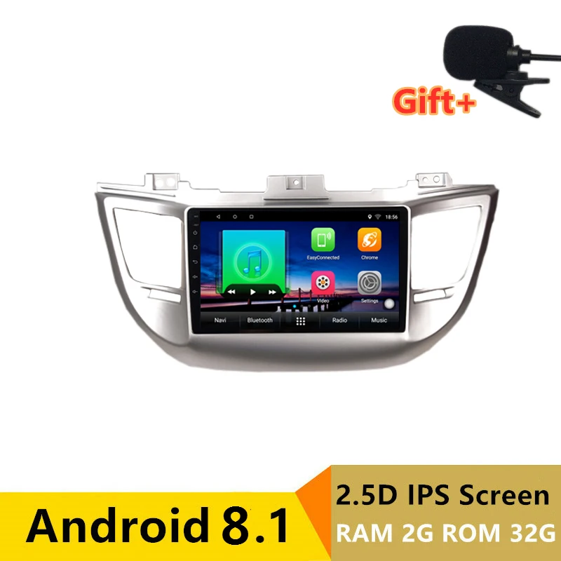 9 &quot2 + 32G 2.5D IPS Android 8 1 автомобильный DVD мультимедийный плеер GPS для Hyundai IX35 Tucson 2010 2011