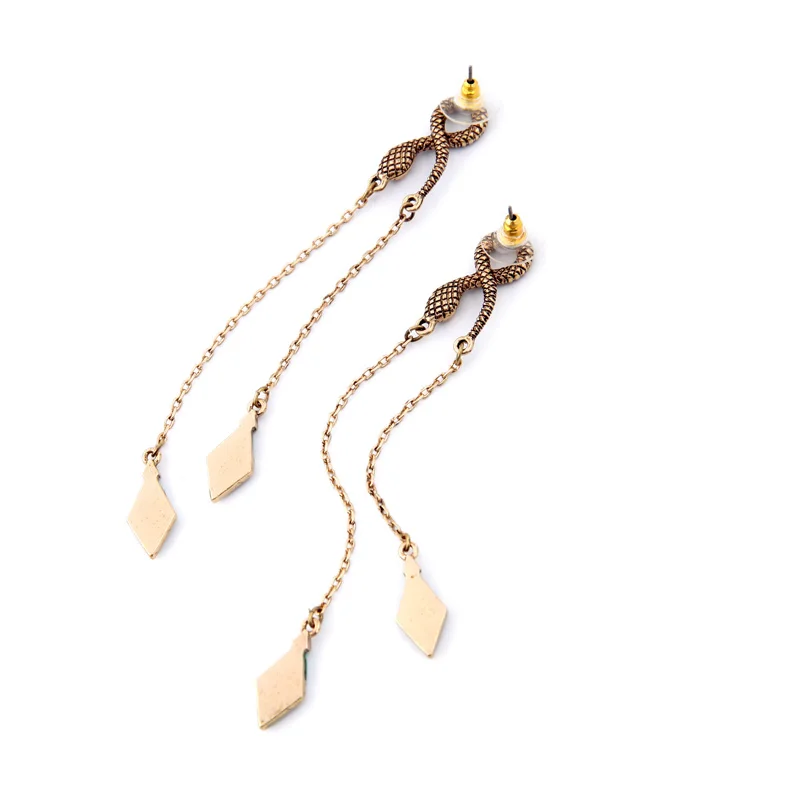 Сережки подвески из индийской смолы с геометрическим узором модные ювелирные