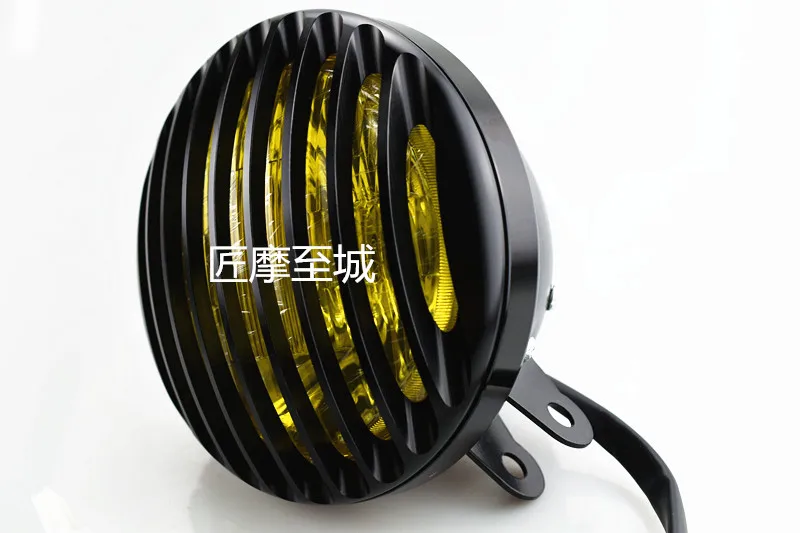 Фара мотоцикла для Harley зубчатый с решеткой абажур Chopper Bobber 12V |