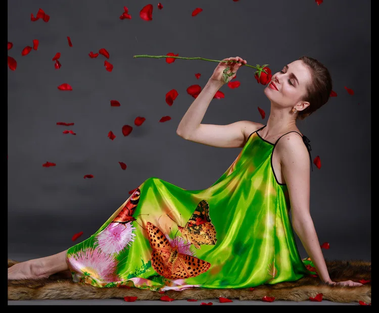 Женские ночные рубашки и с цветочным бабочным узором Новинка для сна девочек 2015