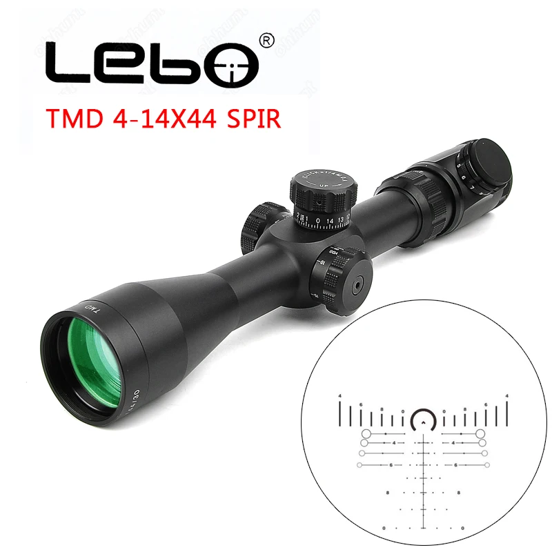 LEBO 4-14X44 SPIR прицелы для первого фокусного самолета с красной подсветкой