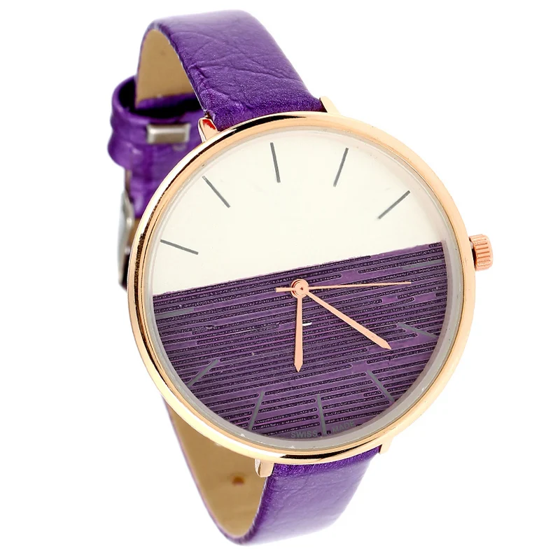 Женские часы из искусственной кожи Gnova Platinum повседневные с двойным цветным