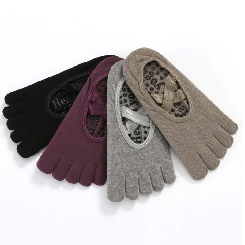 Спортивные носки для йоги тапочки женщин нескользящие массажные спортивные