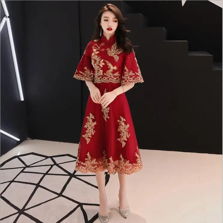 Chinese Dream Show Clothing Simple Pregnant Women Dress Luxury Lace Embroidery Wedding Dresses Sweetheart Elegant Vestido Bride |