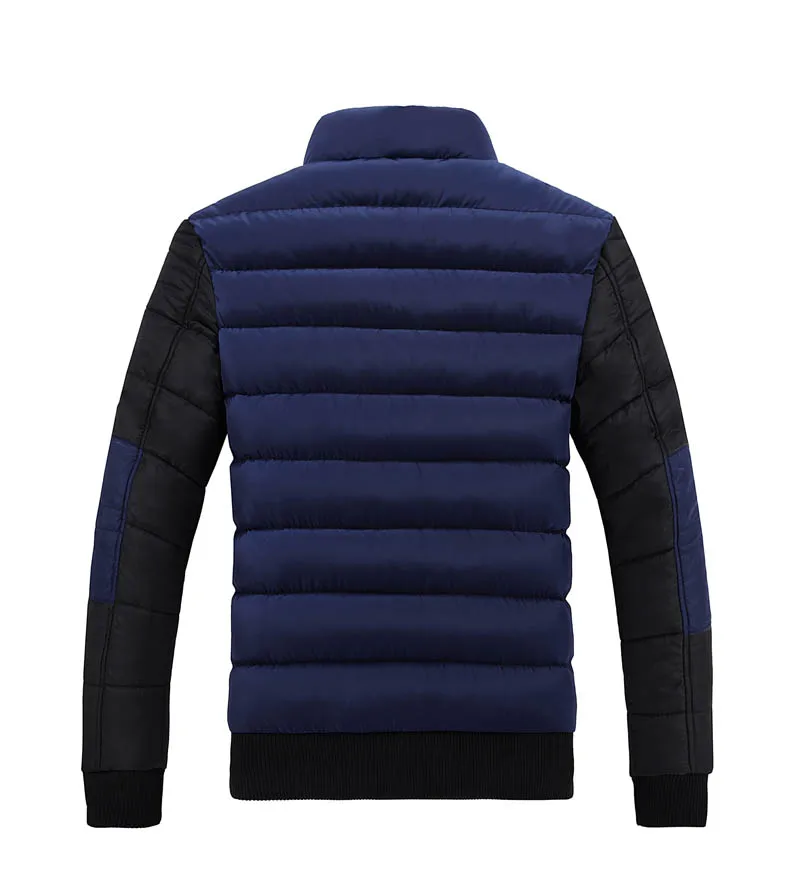 Зимняя куртка Для мужчин пальто Новинка 2017 года Slim Fit Стенд воротник хлопок