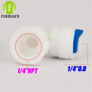 Детали фильтра для воды, 5 шт., внешний диаметр трубки 14 дюйма * 14 дюйма, NPT BSP, локоть с внутренней резьбой, быстроразъемный очиститель воды, аппарат обратного осмоса 4044N