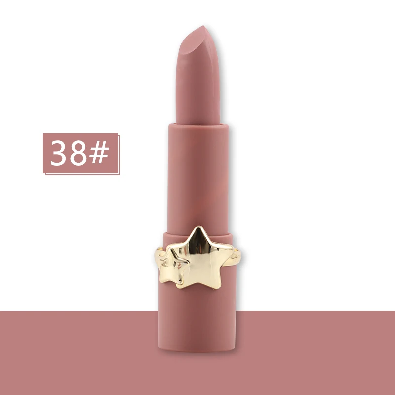 38 Miss Rose, губная помада телесного цвета, 3,5 г, водостойкая, стойкая, 12 популярных цветов, розовая, персиковая, тыквенная, матовая губная помада MS177 - Цвет: 38