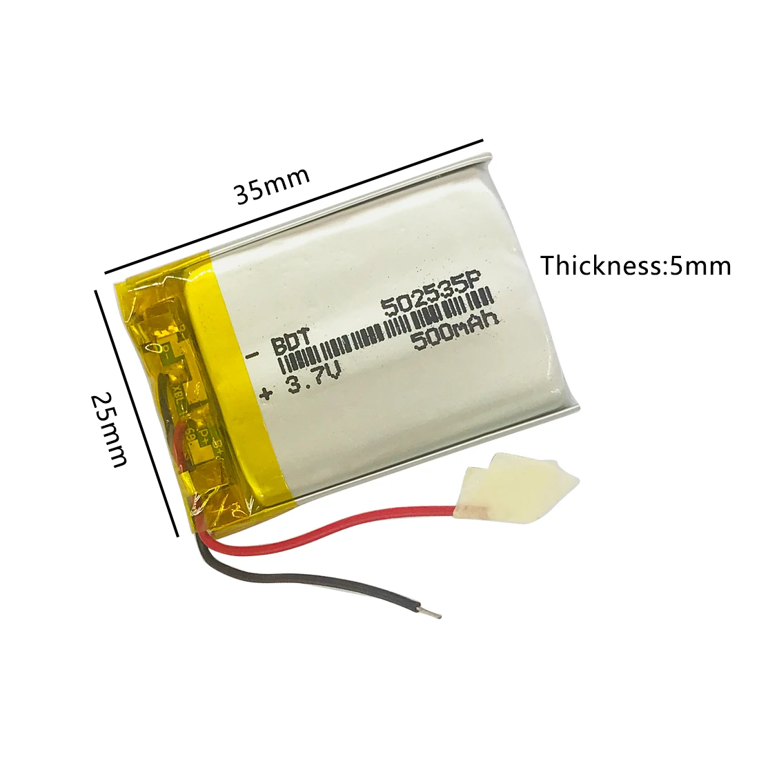 3.7V 500mAh 502535 Lithium Polymer Li-Po li ion Rechargeable Battery Lipo Cells For Searchlight Tachograph Bluetooth Speaker |