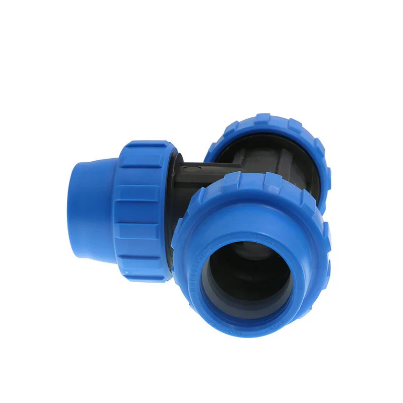 1 шт. HDPE сжатия равный тройник пластиковая подача воды для полива PP фитинг Топ поставщик PN16 жидкости быстрый трубы