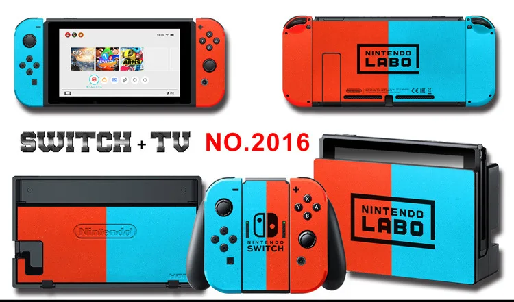 Для nintendo Switch Pain sticker консоль Dock Joy Con полное покрытие цветной бумажной кожи Закаленное стекло протектор экрана от 2000-2305