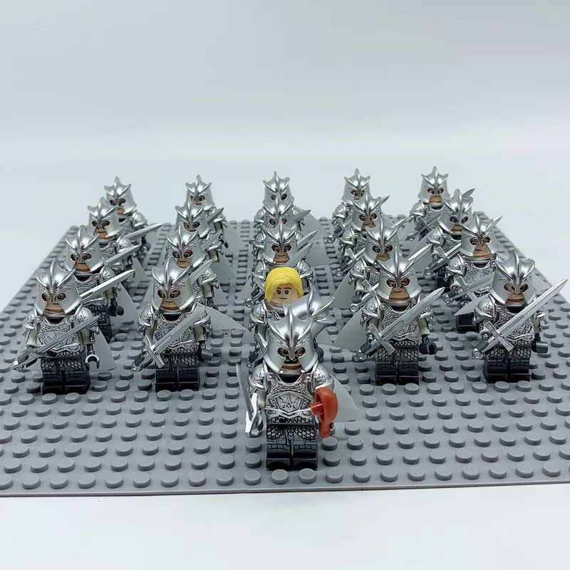 XP137 XP131 20PCS 21 шт./лот, средневековый рыцарь, Игра престолов, необработанные фигурки, набор кирпичей, модель, строительные блоки, детские игрушки - Цвет: XP137 XP131 20PCS