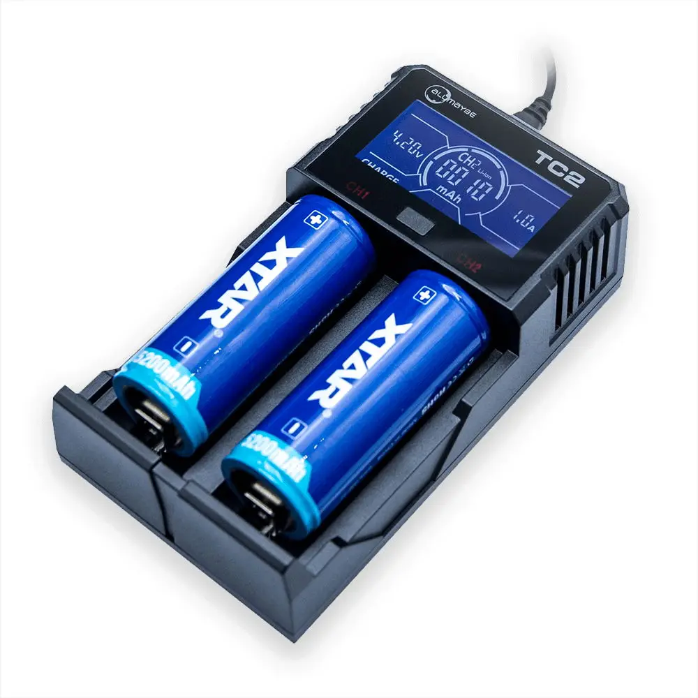 XTAR бренд ALLMAYBE TC2 ЖК-дисплей Экран 2 слота USB Батарея Зарядное устройство для 3 6 В/3 7