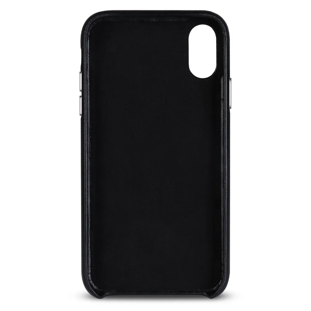 Jisoncase Чехол для телефона для iPhone XR Натуральная кожа Защитный чехол для iPhone XR 6,1 дюймов Роскошные Металлические Кнопки Мода Новинка