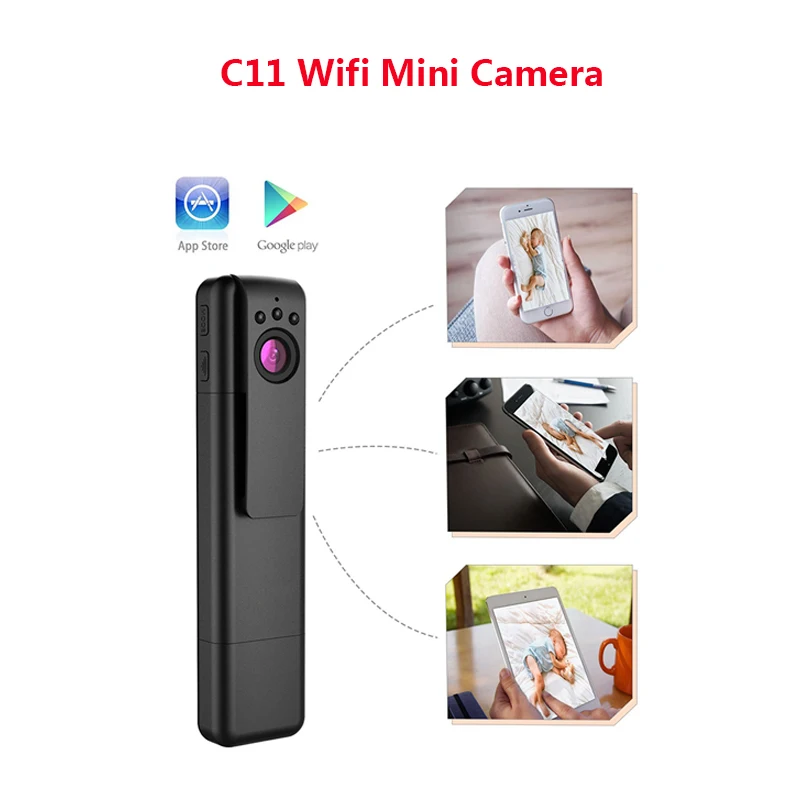 Wi Fi P2P ручка Камера Full HD 1080 P Мини Espia Ночное видение камера видеонаблюдения