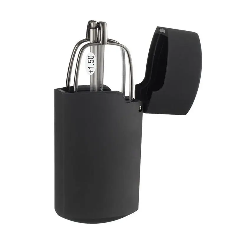 Мужские и женские мини очки для чтения складные маленькие оправа черные