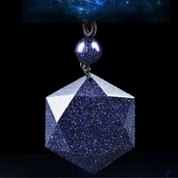 blue sand hexagram necklaces pendants obsidian star of david pendant lucky love crystal jewelry tantrism necklaces party gifts