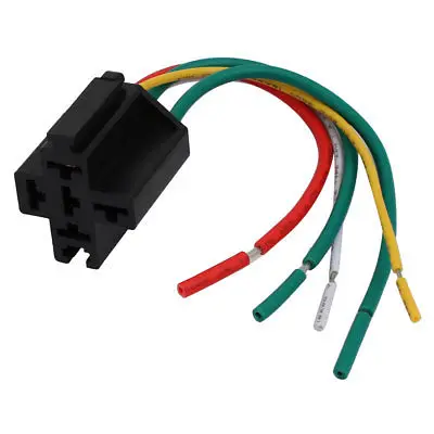 DC 12V 16AWG 18AWG 5 проводов Жгут черного цвета