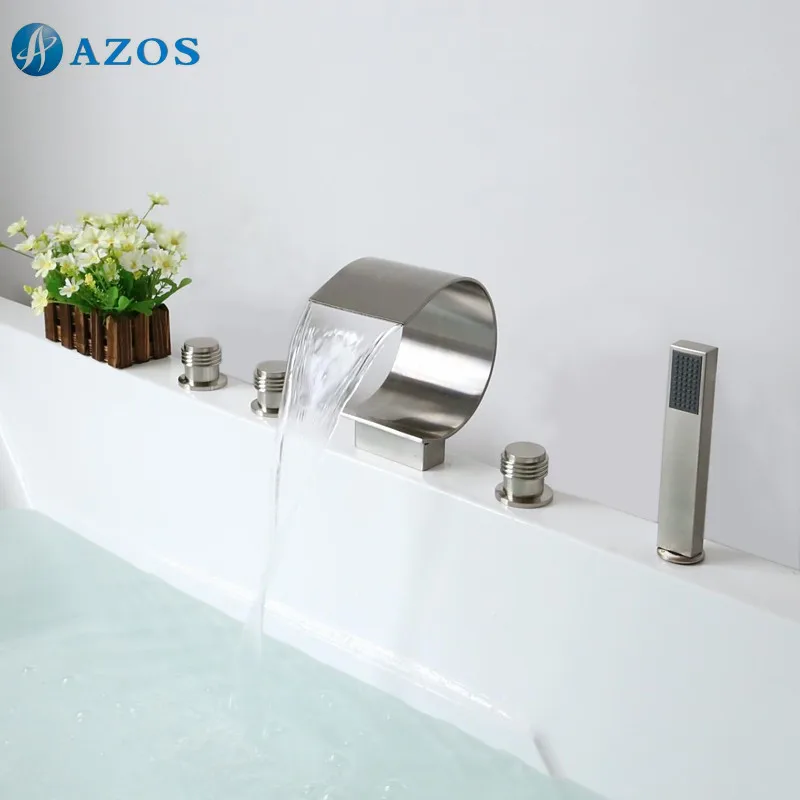 Brush Bathroom Suana 5pc Sets Showerhead,diverter,two Handles,shower Hose,waterfall Spout Ygwj074