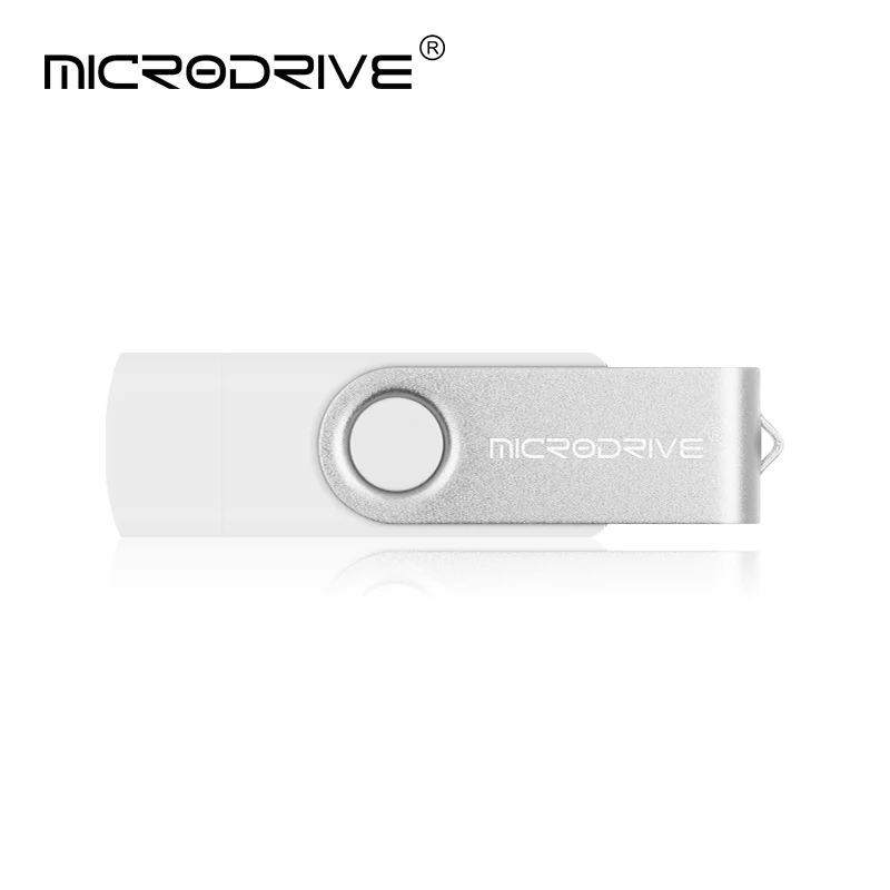 Белый USB флеш-накопитель OTG, высокоскоростной USB 2,0, флеш-накопитель 128 ГБ, 64 ГБ, 32 ГБ, 16 ГБ, 8 ГБ, внешний накопитель, двойное использование, микро USB флешка, флеш-накопитель - Цвет: Белый