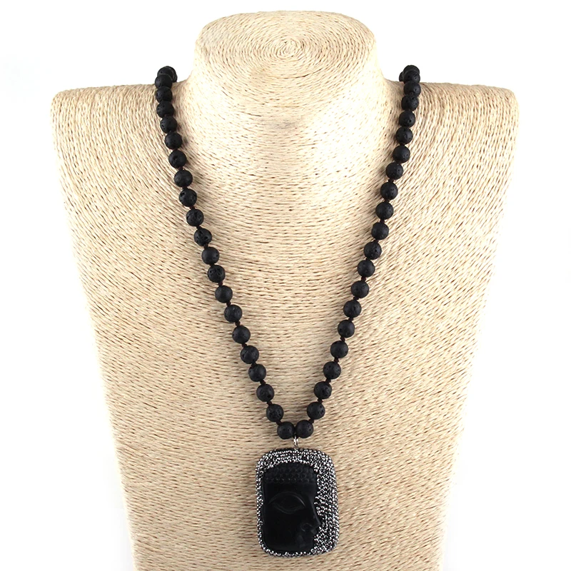 Женское этническое ожерелье MOODPC длинное в богемном стиле с узелком ручной работы