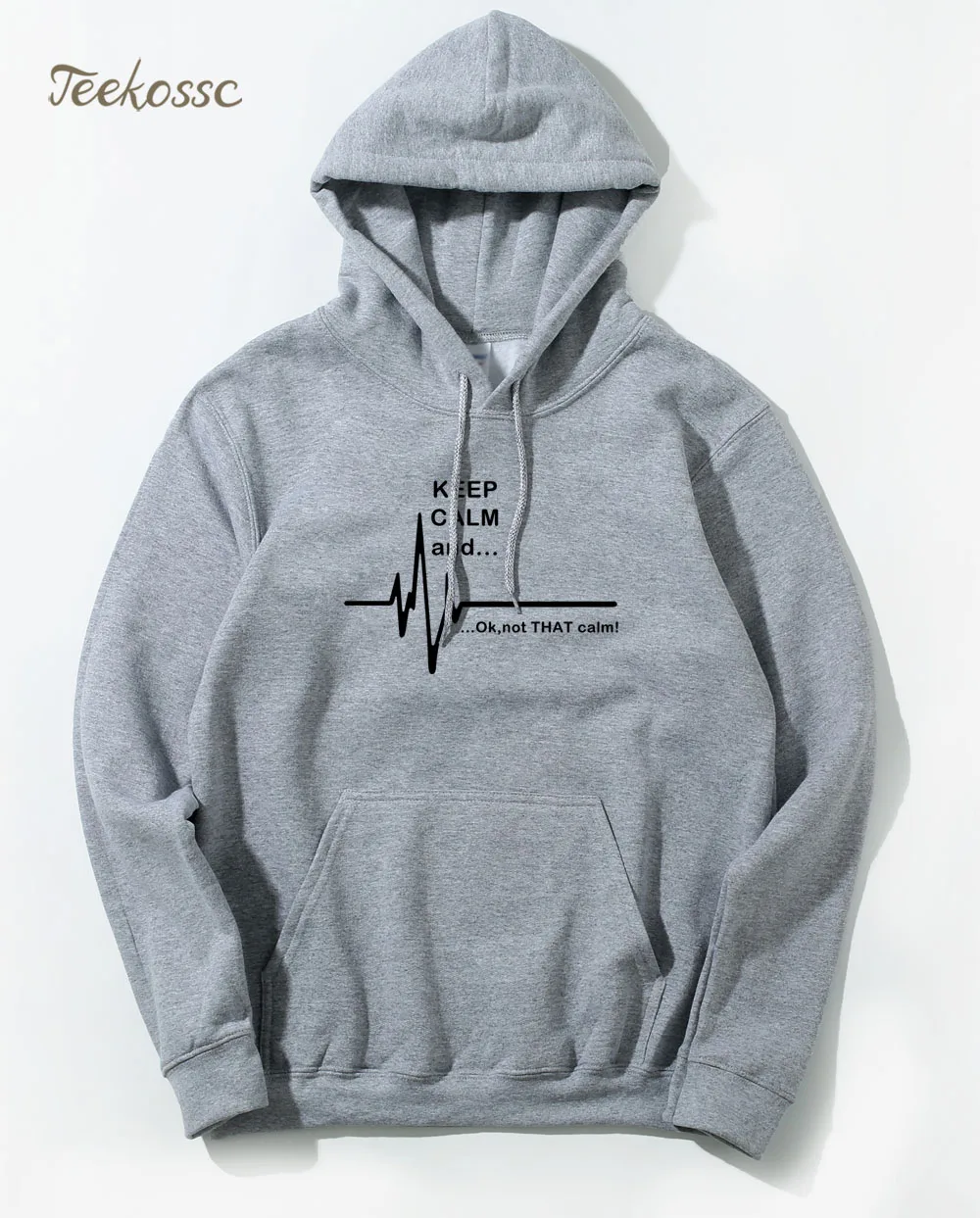 Толстовка с капюшоном Keep Calm and... Not That Funny EKG медсестры фельдшер толстовка для