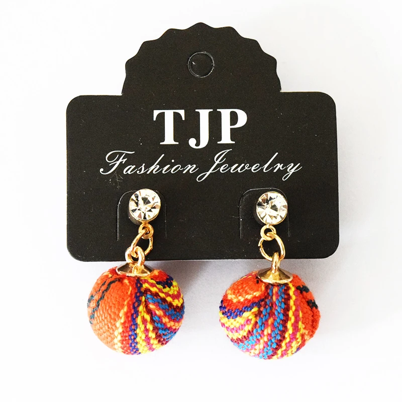 Серьги Brincos Brinco tjp бренд круглый шерсть дворец ювелирные изделия шпилька для Для