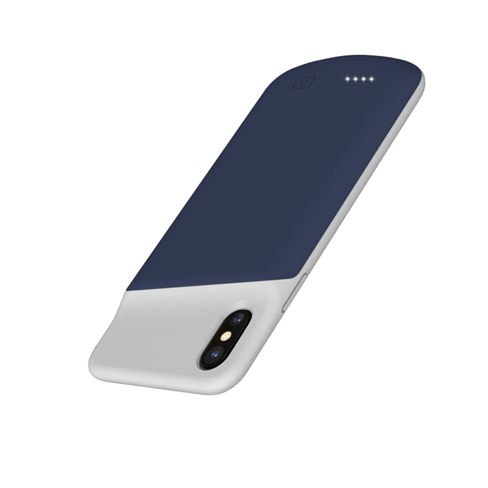 Чехол питания для iPhone X XS, чехол для зарядного устройства, 4000 мАч, внешний силиконовый чехол-аккумулятор с аудио