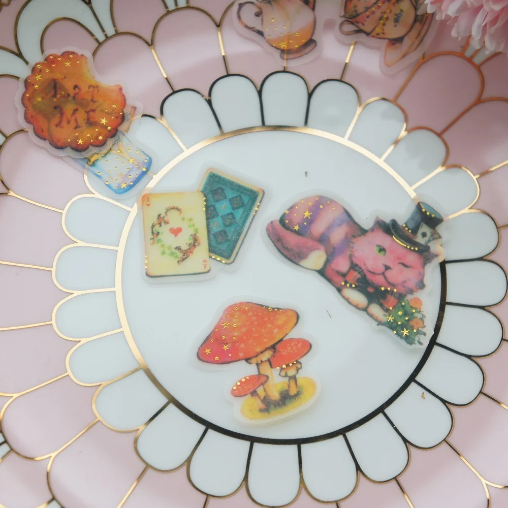 30 шт. Золотая сказка Алиса история Дизайн Наклейка в подарок метки для оформления