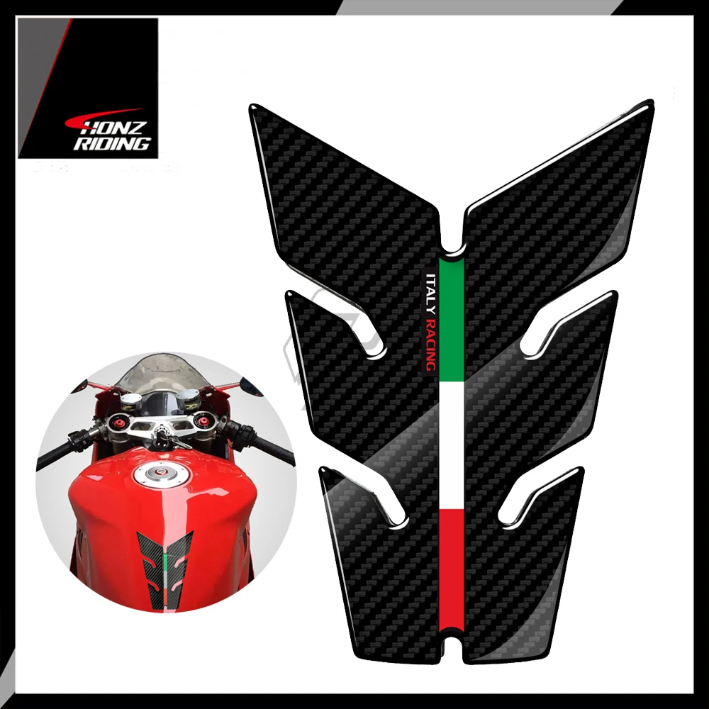 

For Aprilia Ducati 848 959 899 1098 1199 1299 Panigale Benelli 3D Carbon-look Motorcycle Tank Pad Protector