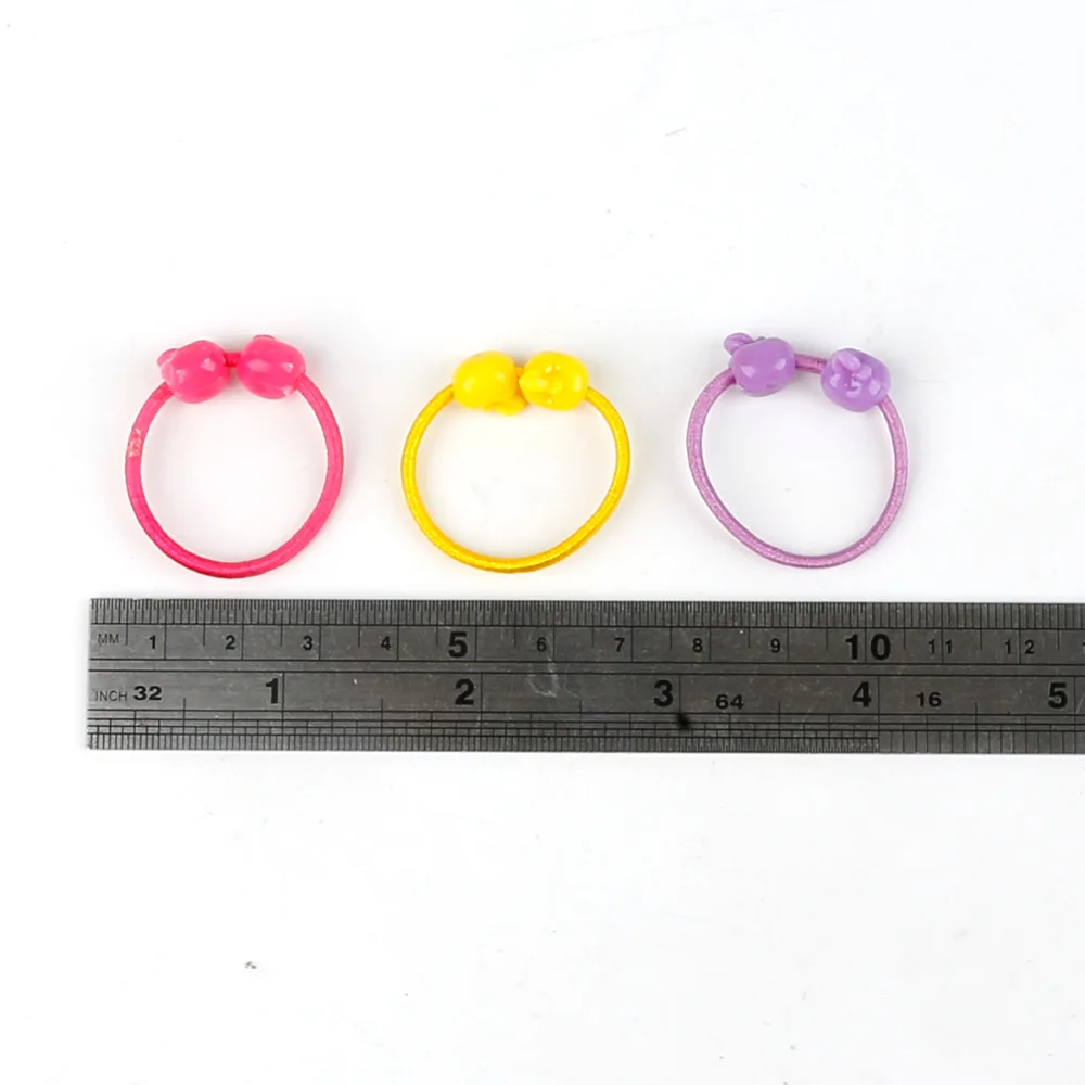 50pcs/bag Small Cartoon Bears Flowers Rabbit Star Child Baby Kids Ponytail Holders Hair Accessories For Girl Rubber Band Tie Gum | Детская