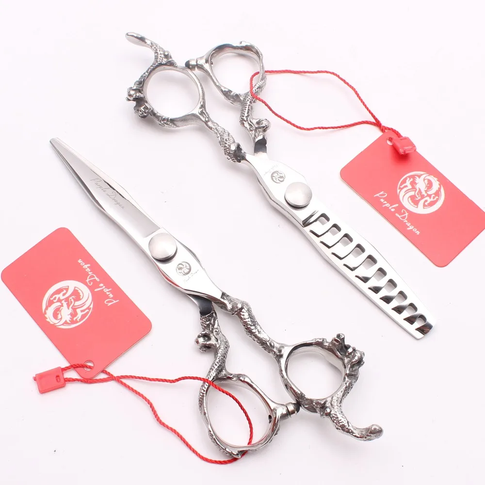 Профессиональные ножницы для стрижки волос 6 дюймов 17 5 см Z9006|cutting shears|purple dragonscissor